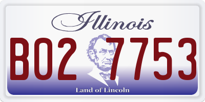 IL license plate B027753