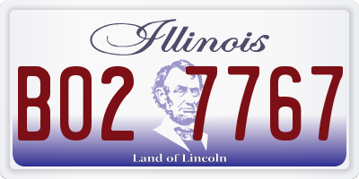 IL license plate B027767