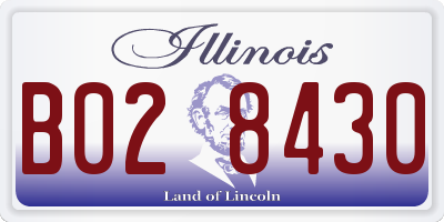 IL license plate B028430