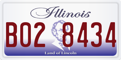 IL license plate B028434