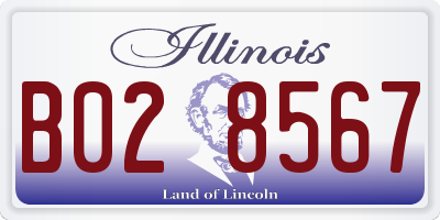 IL license plate B028567