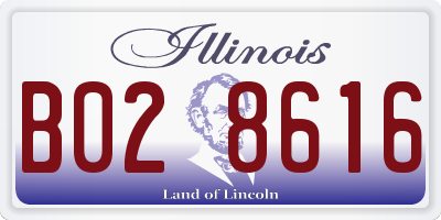 IL license plate B028616