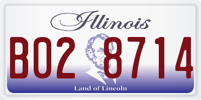 IL license plate B028714