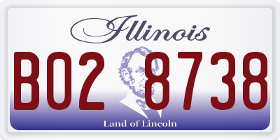 IL license plate B028738