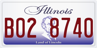 IL license plate B028740
