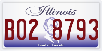 IL license plate B028793