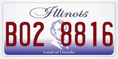 IL license plate B028816