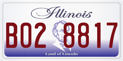 IL license plate B028817