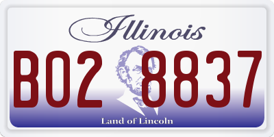 IL license plate B028837