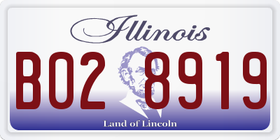IL license plate B028919