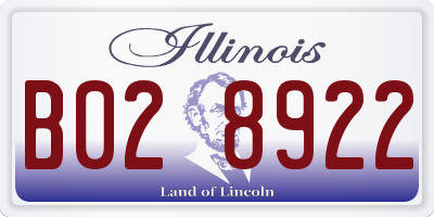 IL license plate B028922