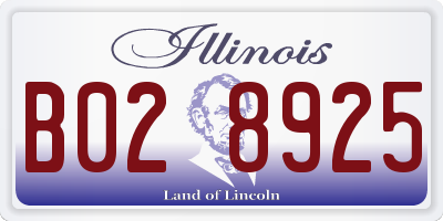 IL license plate B028925