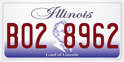 IL license plate B028962