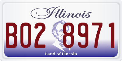 IL license plate B028971