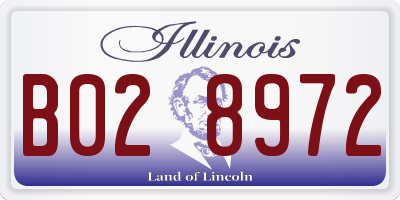 IL license plate B028972