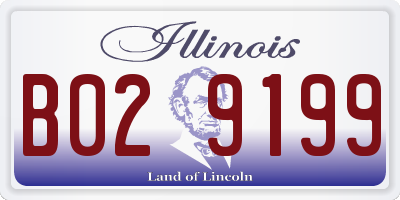 IL license plate B029199