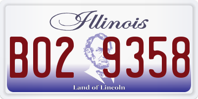 IL license plate B029358