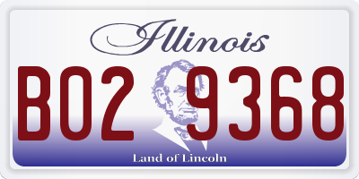 IL license plate B029368
