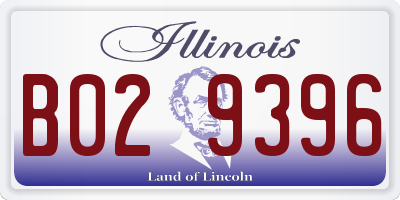 IL license plate B029396