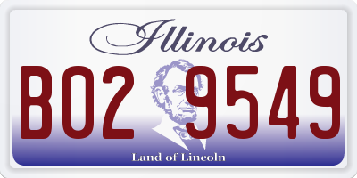 IL license plate B029549