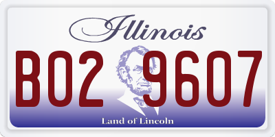 IL license plate B029607