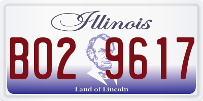 IL license plate B029617