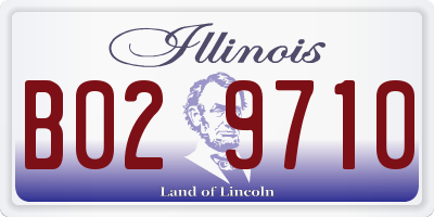 IL license plate B029710