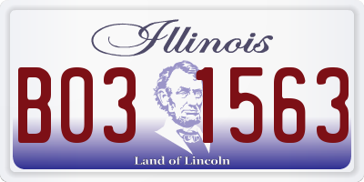 IL license plate B031563