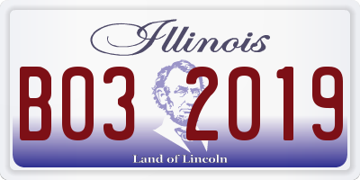 IL license plate B032019