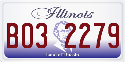 IL license plate B032279