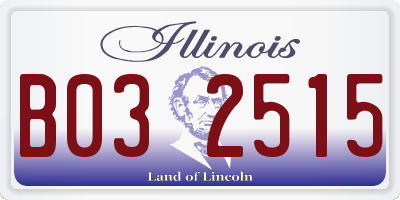 IL license plate B032515
