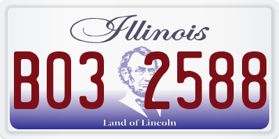 IL license plate B032588