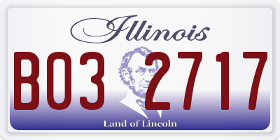 IL license plate B032717