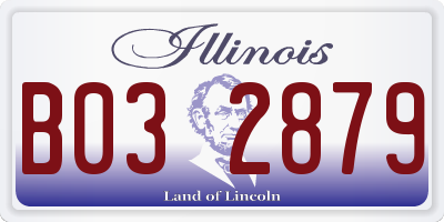IL license plate B032879
