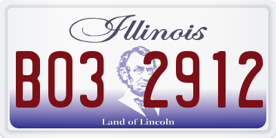 IL license plate B032912