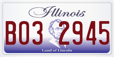 IL license plate B032945