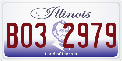 IL license plate B032979