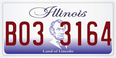 IL license plate B033164