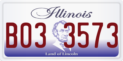 IL license plate B033573