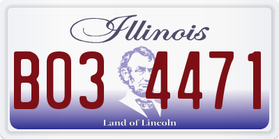 IL license plate B034471