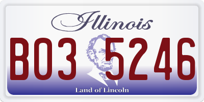 IL license plate B035246