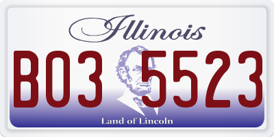 IL license plate B035523