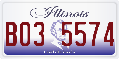 IL license plate B035574