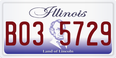 IL license plate B035729
