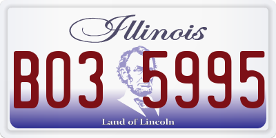 IL license plate B035995