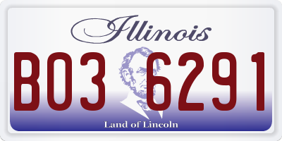 IL license plate B036291