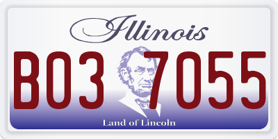 IL license plate B037055