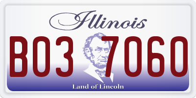 IL license plate B037060
