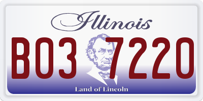 IL license plate B037220