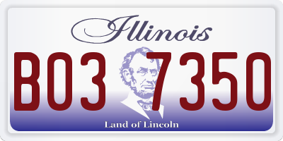 IL license plate B037350